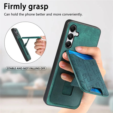 For Samsung Galaxy A05s 4G Case Imprinted Pattern Card Holder Kickstand Leather Back Cover
