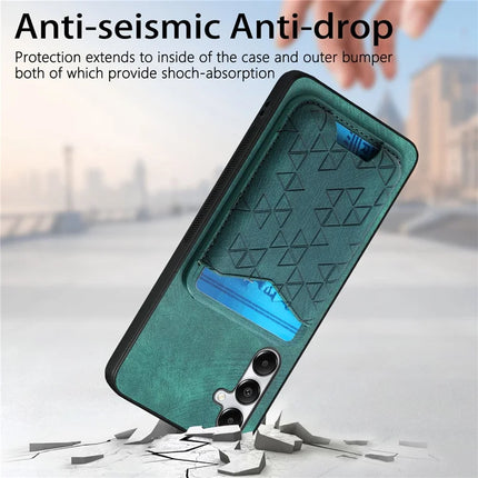 For Samsung Galaxy A05s 4G Case Imprinted Pattern Card Holder Kickstand Leather Back Cover