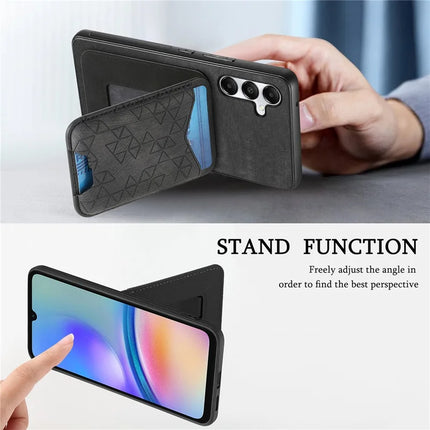 For Samsung Galaxy A05s 4G Case Imprinted Pattern Card Holder Kickstand Leather Back Cover
