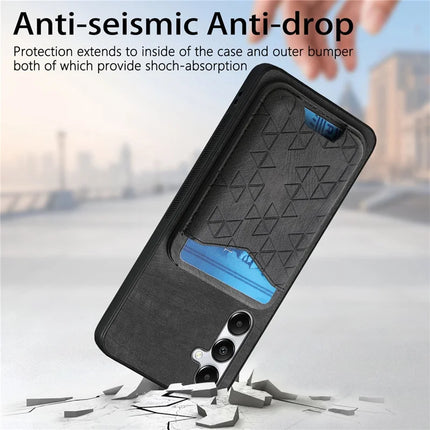 For Samsung Galaxy A05s 4G Case Imprinted Pattern Card Holder Kickstand Leather Back Cover