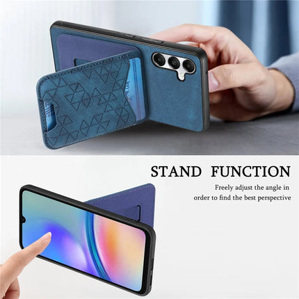 For Samsung Galaxy A05s 4G Case Imprinted Pattern Card Holder Kickstand Leather Back Cover