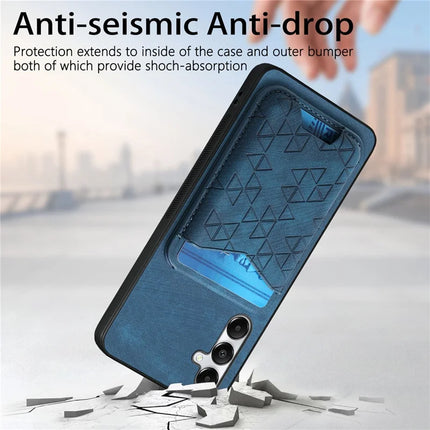For Samsung Galaxy A05s 4G Case Imprinted Pattern Card Holder Kickstand Leather Back Cover