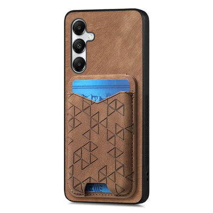 For Samsung Galaxy A05s 4G Case Imprinted Pattern Card Holder Kickstand Leather Back Cover