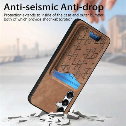 For Samsung Galaxy A05s 4G Case Imprinted Pattern Card Holder Kickstand Leather Back Cover