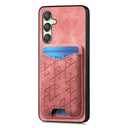 For Samsung Galaxy A14 4G / 5G Case Imprinted Pattern Card Holder Kickstand Leather Back Cover