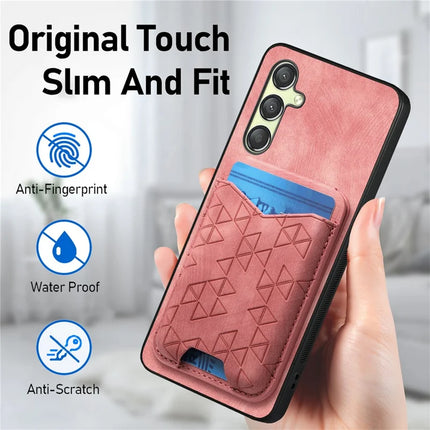 For Samsung Galaxy A14 4G / 5G Case Imprinted Pattern Card Holder Kickstand Leather Back Cover