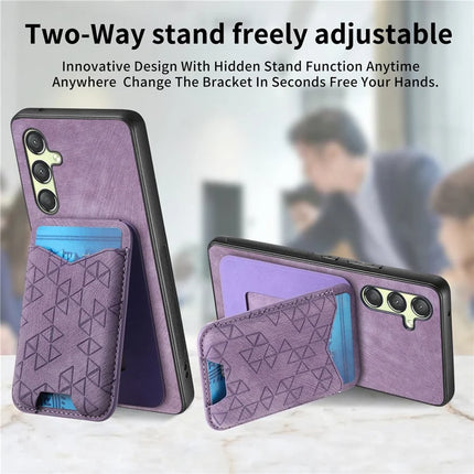 For Samsung Galaxy A14 4G / 5G Case Imprinted Pattern Card Holder Kickstand Leather Back Cover