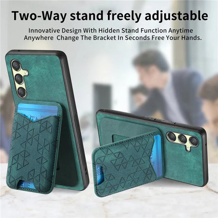 For Samsung Galaxy A14 4G / 5G Case Imprinted Pattern Card Holder Kickstand Leather Back Cover