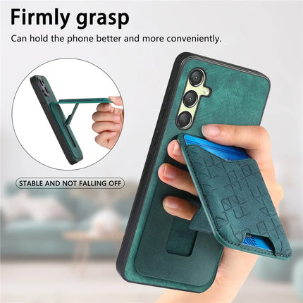 For Samsung Galaxy A14 4G / 5G Case Imprinted Pattern Card Holder Kickstand Leather Back Cover