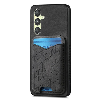 For Samsung Galaxy A14 4G / 5G Case Imprinted Pattern Card Holder Kickstand Leather Back Cover
