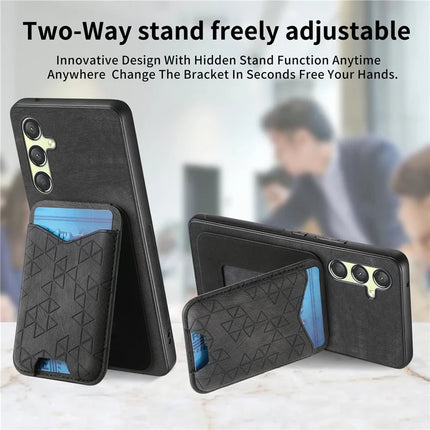 For Samsung Galaxy A14 4G / 5G Case Imprinted Pattern Card Holder Kickstand Leather Back Cover