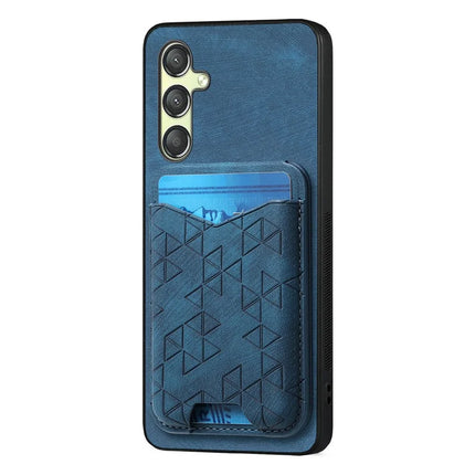 For Samsung Galaxy A14 4G / 5G Case Imprinted Pattern Card Holder Kickstand Leather Back Cover