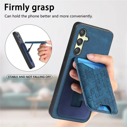 For Samsung Galaxy A14 4G / 5G Case Imprinted Pattern Card Holder Kickstand Leather Back Cover