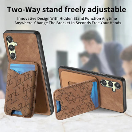 For Samsung Galaxy A14 4G / 5G Case Imprinted Pattern Card Holder Kickstand Leather Back Cover