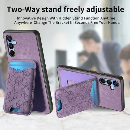 For Samsung Galaxy A15 4G / 5G Case Imprinted Pattern Card Holder Kickstand Leather Back Cover