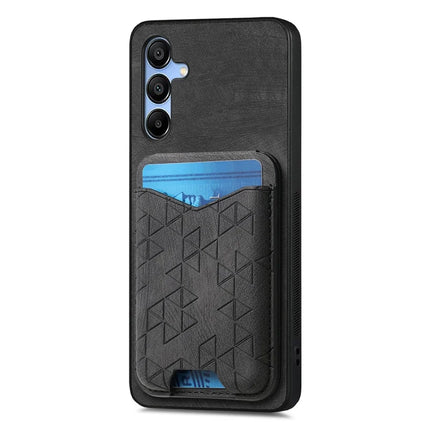 For Samsung Galaxy A15 4G / 5G Case Imprinted Pattern Card Holder Kickstand Leather Back Cover