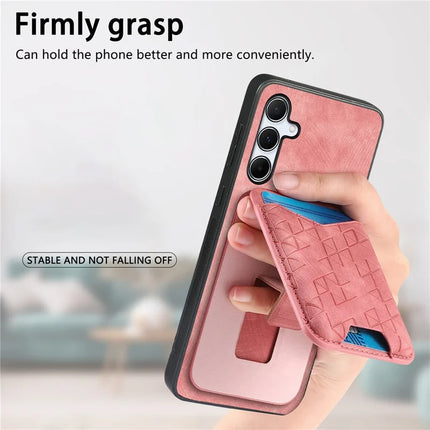 For Samsung Galaxy A35 5G Case Imprinted Pattern Card Holder Kickstand Leather Back Cover