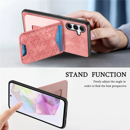 For Samsung Galaxy A35 5G Case Imprinted Pattern Card Holder Kickstand Leather Back Cover