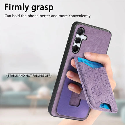 For Samsung Galaxy A35 5G Case Imprinted Pattern Card Holder Kickstand Leather Back Cover