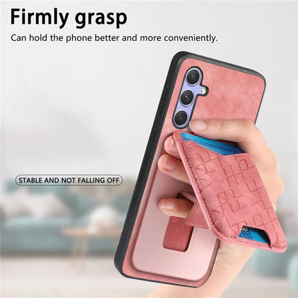For Samsung Galaxy A54 5G Case Imprinted Pattern Card Holder Kickstand Leather Back Cover