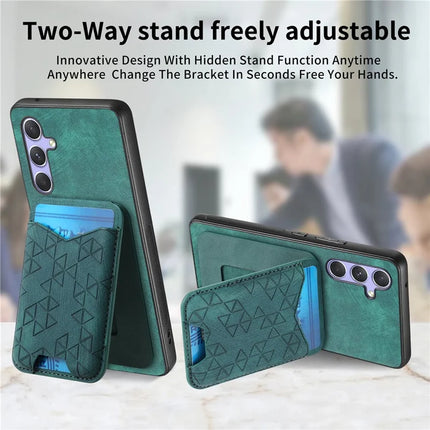 For Samsung Galaxy A54 5G Case Imprinted Pattern Card Holder Kickstand Leather Back Cover