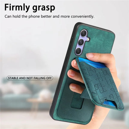 For Samsung Galaxy A54 5G Case Imprinted Pattern Card Holder Kickstand Leather Back Cover