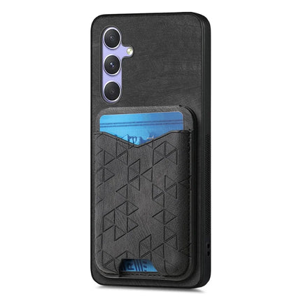 For Samsung Galaxy A54 5G Case Imprinted Pattern Card Holder Kickstand Leather Back Cover