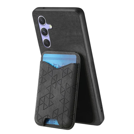For Samsung Galaxy A54 5G Case Imprinted Pattern Card Holder Kickstand Leather Back Cover