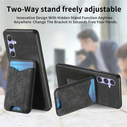 For Samsung Galaxy A54 5G Case Imprinted Pattern Card Holder Kickstand Leather Back Cover