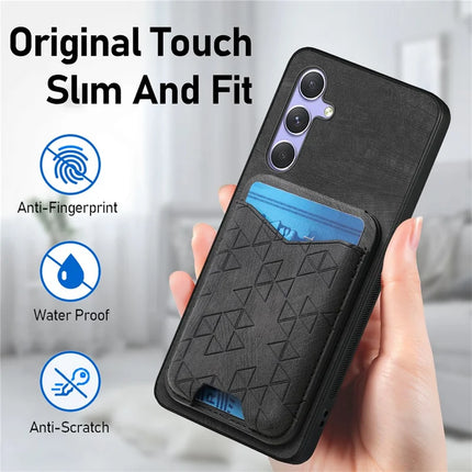 For Samsung Galaxy A54 5G Case Imprinted Pattern Card Holder Kickstand Leather Back Cover