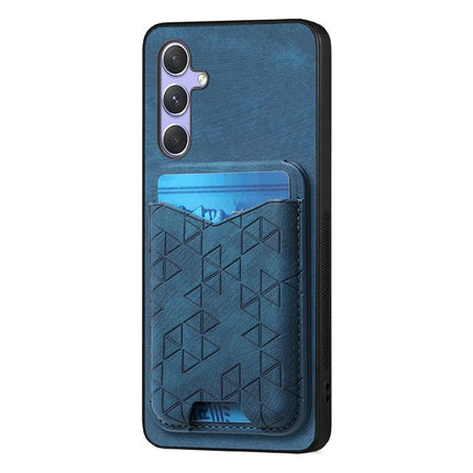 For Samsung Galaxy A54 5G Case Imprinted Pattern Card Holder Kickstand Leather Back Cover