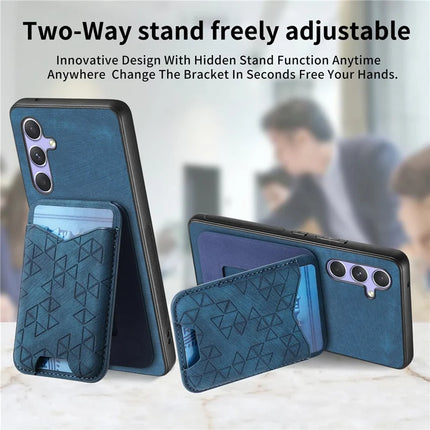 For Samsung Galaxy A54 5G Case Imprinted Pattern Card Holder Kickstand Leather Back Cover