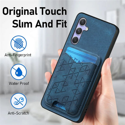 For Samsung Galaxy A54 5G Case Imprinted Pattern Card Holder Kickstand Leather Back Cover
