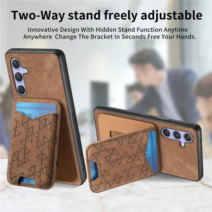 For Samsung Galaxy A54 5G Case Imprinted Pattern Card Holder Kickstand Leather Back Cover