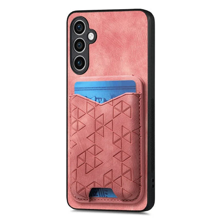 For Samsung Galaxy S23 FE Case Imprinted Pattern Card Holder Kickstand Leather Back Cover