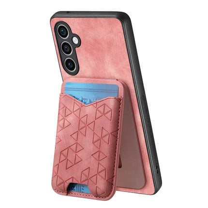 For Samsung Galaxy S23 FE Case Imprinted Pattern Card Holder Kickstand Leather Back Cover