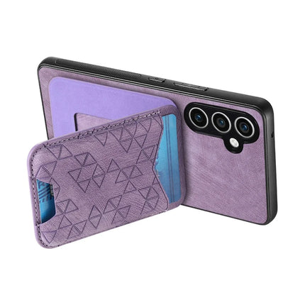 For Samsung Galaxy S23 FE Case Imprinted Pattern Card Holder Kickstand Leather Back Cover