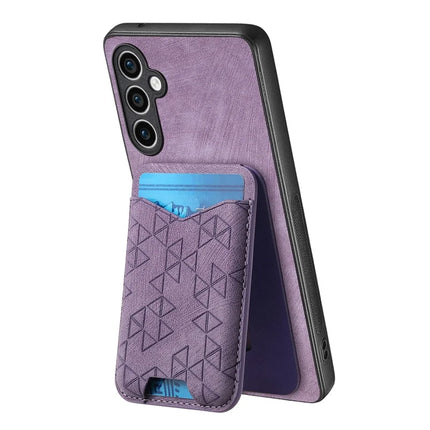 For Samsung Galaxy S23 FE Case Imprinted Pattern Card Holder Kickstand Leather Back Cover