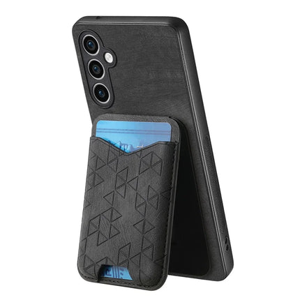 For Samsung Galaxy S23 FE Case Imprinted Pattern Card Holder Kickstand Leather Back Cover