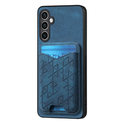 For Samsung Galaxy S23 FE Case Imprinted Pattern Card Holder Kickstand Leather Back Cover