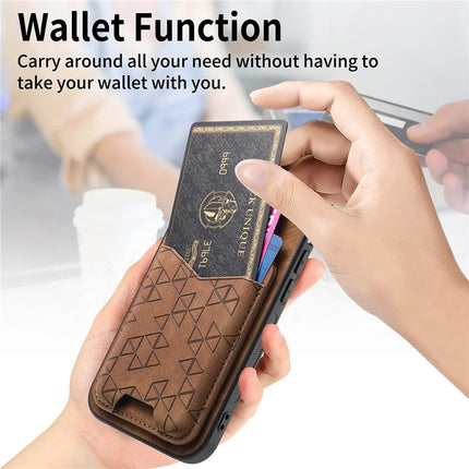For Samsung Galaxy S23 FE Case Imprinted Pattern Card Holder Kickstand Leather Back Cover