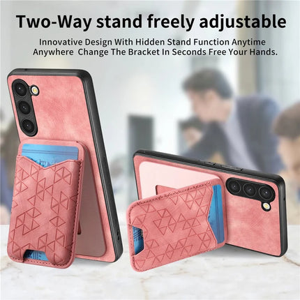 For Samsung Galaxy S23+ Case Imprinted Pattern Card Holder Kickstand Leather Back Cover