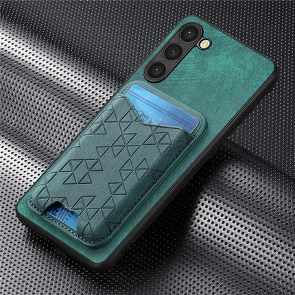 For Samsung Galaxy S23+ Case Imprinted Pattern Card Holder Kickstand Leather Back Cover