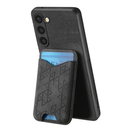 For Samsung Galaxy S23+ Case Imprinted Pattern Card Holder Kickstand Leather Back Cover
