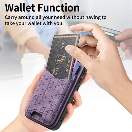 For Samsung Galaxy S23 Ultra Case Imprinted Pattern Card Holder Kickstand Leather Back Cover
