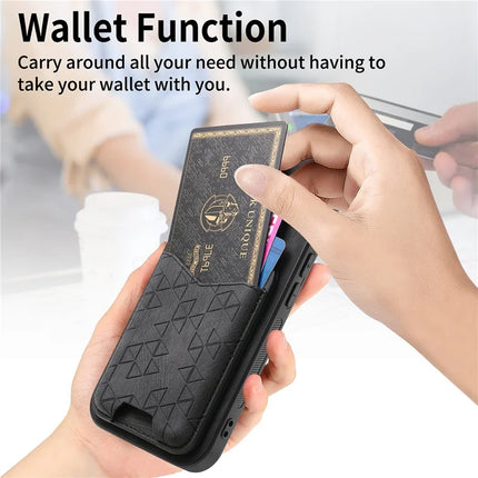 For Samsung Galaxy S23 Ultra Case Imprinted Pattern Card Holder Kickstand Leather Back Cover
