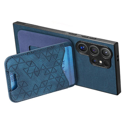 For Samsung Galaxy S23 Ultra Case Imprinted Pattern Card Holder Kickstand Leather Back Cover