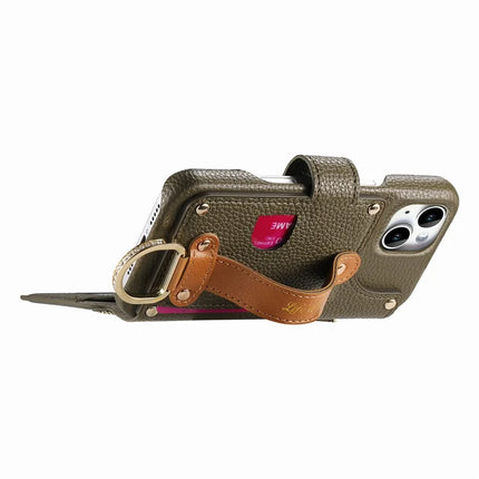 For iPhone 13 Case RFID Blocking Zipper Wallet PU Leather Mobile Cover