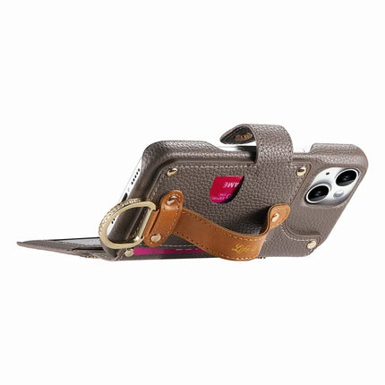 For iPhone 14 Case RFID Blocking Zipper Wallet PU Leather Mobile Cover