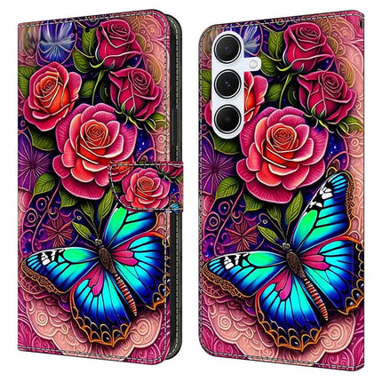 For Samsung Galaxy A16 5G  /  4G Case PU Leather Wallet Phone Cover with Stand - Colorful Butterfly